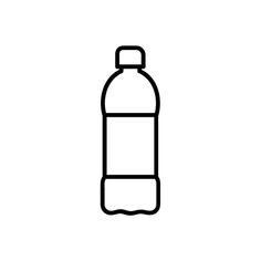 a black and white line drawing of a bottle