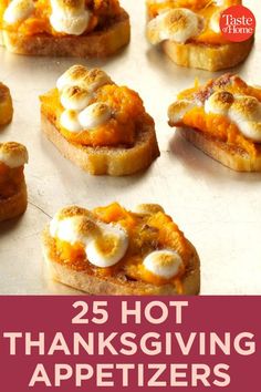 the cover of 25 hot thanksgiving appetizers