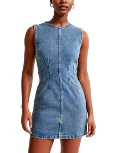 PRICES MAY VARY. [Premium Material]: The chic denims dress for women is made of soft denims. The blend of Spandex and cotton makes this summer dress for women not only soft, durable and breathable, but also flexible and suitable for more people. We provide hand-measured sizing data, please refer to the size chart before purchasing. If you are in between size, we recommend sizing down for a fitted look [Chic Design]: The casual stretch denim outfits for women is features sleeveless, crewneck, smo Denim Outfits For Women, Summer Work Outfits Office, Church Outfit Casual, Summer Dress For Women, Office Casual Outfit, Denim Outfits, Summer Work Outfits, Sleeveless Bodycon Dress