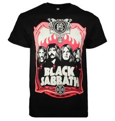 Black Sabbath Shirt, Black Sabbath T Shirt, Red Flames, Rock Tees, Black Sabbath, Band Merch, The Band, Mens Graphic Tee