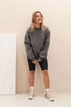 Our oversized sweatshirt is made with cozy blend of fleece and perfect for casual wear. This sweatshirt is tailored in a relaxed, oversized silhouette that lends itself to comfortable wear. Perfect for layering, wear this with your jeans, joggers, trousers and dress,to look effortlessly comfy in casual style. This style is also available in buttermilk, pink, brown, black, gray. You can choose another color by following this link. https://www.etsy.com/shop/HollaLingerieByOlla?ref=seller-platform- Cotton Lingerie, Cotton Bralette, Sweatshirt For Women, Long Sleeve Sweatshirt, Fleece Sweatshirt, Oversized Sweatshirt, Long Sleeve Sweatshirts, Cut And Style, Casual Style