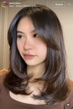 Haircuts For Medium Length Hair, Hair Style Korea, Hair Inspiration Long, Bangs With Medium Hair, Long Brown Hair