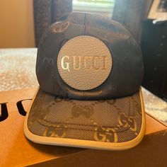 Never Worn, Only Tried On Gucci Hat, Gucci Monogram, Visor Hats, Rabbit Ears, Gucci Accessories, Fitted Caps, Off The Grid, Black Sunglasses, Gucci Black