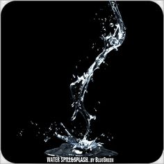 water splash by robin green on black background