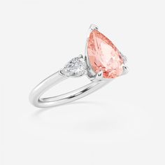 2 1/2 ctw Fancy Pink Pear Lab Grown Diamond Three Stone Engagement Ring Platinum Gia Certified Pear-shaped Cubic Zirconia Ring, Gia Certified Pear Diamond Ring, Gia Certified Pear-shaped Diamond Ring, Fine Jewelry Pear-shaped Diamond Ring With Vvs Clarity, Pear Shaped Pink Ring For Formal Occasions, Pink Pear-shaped Ring For Formal Occasions, Pink Pear-shaped Formal Rings, Formal Pink Pear-shaped Rings, Gia Certified Pear Shaped Diamond Wedding Ring