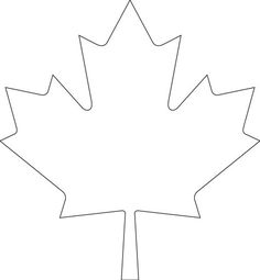 the outline of a maple leaf