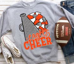 CHEER TEAM - CUSTOM ORDER – Soul & Grace Designs Mini Cheer Clinic Shirts, Homecoming Cheer Shirts, Middle School Cheer Shirts, High School Cheer Backpack, High School Cheer Shirts Design, Cheerleading Shirts Designs High School, Cheerleading Spirit Wear, Cheer Camp Shirts Design, Mini Cheer Camp Shirts