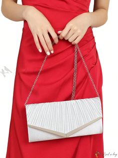 Bird in Bag - Elegant Pleated Evening Clutch Purse for Women - Ideal for Bridal Wedding Party Bag Elegant, Purse For Women, Clutch Purse Evening, Chain Bag, Evening Clutch, Bird In Bag, Square Bag, Chain Bags, Clutch Purse