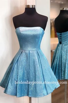 Cute Sparkle homecoming dresses,Short Sexy dresses for Women Blue Short Prom Dresses, Prom Dresses Open Back, Homecoming Dresses Blue, Short Strapless Prom Dresses, Dresses Open Back, Homecoming Dresses Sparkly, Homecoming Dress Short, Mini Prom Dresses, Short Prom Dresses