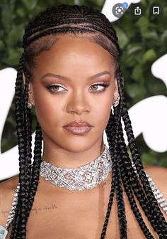 Fulani Braids Rihanna, Rhianna Braids Hairstyles, Rihanna Braids Hairstyles, Rihanna Braids, Extension Styles, Braiding Hairstyles, Rihanna Hairstyles, Summer Braids, Braided Styles