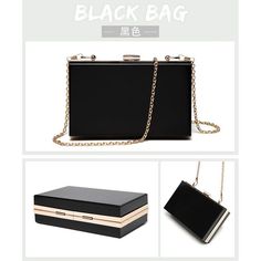 Women Acrylic Clear Clutch Transparent Crossbody Purse Candy See Through  Evening Bag Sport Events Stadium Approved Shoulder Bag - florybridal Black Square Evening Bag, Rectangular Black Clutch For Daily Use, Black Rectangular Clutch For Daily Use, Trendy Black Box Bag For Party, Black Square Bags For Party, Black Rectangular Satchel With Hasp Closure, Chic Black Clutch With Large Capacity, Black Rectangular Evening Bag For Everyday Use, Trendy Black Rectangular Evening Bag