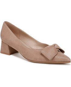 Naturalizer Mavis Mid-Heel Pumps - Macy's Formal Suede Kitten Heels With 4-inch Heel, Medium Width Closed Toe Pumps With 4-inch Heel, Medium Width Pumps With 4-inch Heel, Classic Beige Heels With 4-inch Heel, 4-inch Heel Medium Width Closed Toe Pump, Mid Heels Pumps, Made Clothing, Mid Heel, Feminine Outfit