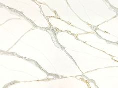 a white marble wall with gold veining on the top and bottom, as well as an abstract design