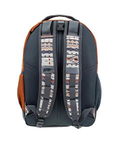 Hooey Ox Backpack Rust/Cream/Grey Aztec Hooey Patented Hat Strap 2 Main compartments Detachable Rain Cover Water Resistant Base Fleece Lined Sunglass Pocket Suspension Strap Reinforced Top Handle Padded Shoulder Straps Breathable Back Panel Padded Laptop Sleeve Internal Organization Pockets Reflective Daisy Chain Loops Side Hydro Pockets 40 Liters 13 1/2" (W) X 13 1/2" (H) X 5 1/2" (D) Gray Bags For Outdoor Activities And Back To School, Gray Softback Backpack With Adjustable Strap, Outdoor Gray Backpack With Adjustable Strap, Gray Standard Backpack For Back To School, Gray Backpack For Back To School, Gray Backpack With Adjustable Strap, Hooey Backpack, Chain Loop, Boot Jewelry