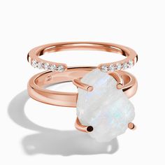 Raw Moonstone Ring & Twinkling Band Raw Ring, Magic Rainbow, Raw Moonstone, Raw Crystal Ring, Silver Jewellery Online, Raw Crystal Necklace, Moonstone Stone, New Adventure, Dynamic Duo