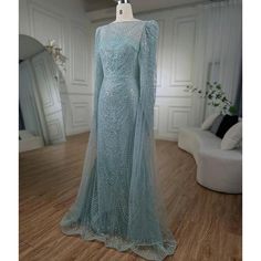 a dress on a mannequin in a room