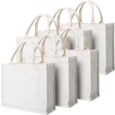 PRICES MAY VARY. Canvas,Jute Imported Sturdy and Durable Handles--- Made of unbleached burlap (Jute) Fabric, our tote bags are durable and reusable. With Reinforced Stitching, soft handle straps are tightly sewed to jute tote bags, heavy duty and comfortable. Natural reusable bags can protect our environment from plastic bags. (Note: machine wash is not suggested). Perfect Size for Daily Use --- You will receive 6 sets of small white burlap bags. Each tote is 12.2"x9.8"x3.9"(L*H*W), Handles: 6.3 Bachelorette Party Favor Bags, Bachelorette Gift Bags, Bachelorette Bag, Best White Elephant Gifts, Burlap Tote Bags, Bachelorette Party Beach, Gift Favors, Bridesmaid Gift Bags, Bachelorette Party Planning