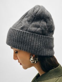 The Cashmere Cable Beanie is a must-have accessory as the temperature drops. It’s designed with a classic cable motif and has a ribbed fold-over cuff that adds structure to the slouchy fit. Consider wearing this final outfit ingredient with nearly any outerwear style in your collection. Details Height 13". One size. 100% Cashmere. Hand wash cold or dry clean. Do not twist or wring. Reshape and lay flat to dry. Warm iron if needed. Style #21045 Camel Style, Cashmere Travel Wrap, Travel Wrap, Denim Hat, Women's Beanie, A Perfect Circle, Wrap Sweater, Sweater Sale, Winter Accessories