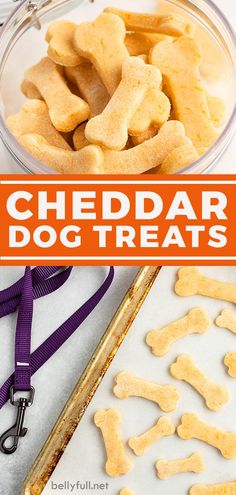 homemade cheddar dog treats with the title overlay