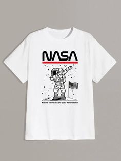 Cool Shirt Designs, Nasa Logo, Creative T Shirt Design, Tshirt Design Inspiration, Trendy Hoodies, Typography Tshirt, Mens Tee Shirts, Fashion Mens