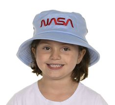 Top it off with a NASA Bucket Hat! Get ready for launch day...and even waiting for launch day...in style! Great for fun in the sun with screen printed design and made from 100% Cotton. 2 Great Designs in 2 different colors to choose from. For ages 6 and up Casual Bucket Hat With Uv Protection For Play, Casual Uv Protection Bucket Hat For Play, Astronaut Costume, Space Jewelry, Screen Printing Designs, Fun In The Sun, Bucket Hats, Printed Design, Nasa