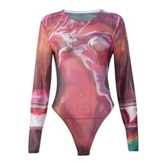 Please refer to our sizing chart for a guideline when choosing a size. 5 business days order processing time. 90% polyester 10% spandex Spring Printed Stretch Bodysuit, Spring Stretch Printed Bodysuit, Printed Stretch Bodysuit For Spring, Sheer Fitted Bodysuit For Fall, Fitted Sheer Bodysuit For Fall, Spring Long Sleeve Nylon Bodysuit, Printed Fitted Casual Bodysuit, Casual Fitted Printed Bodysuit, Trendy Fitted Nylon Bodysuit