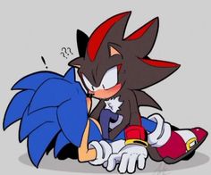 sonic the hedge is laying down with his head in his hand and looking at something