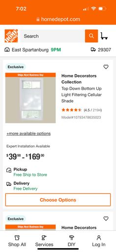 the home depot app is open to purchase items