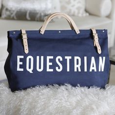 Canvas Bags With Metal Hardware For Daily Use, Everyday Canvas Bag With Metal Hardware, Everyday Canvas Bags With Metal Hardware, Canvas Tote Weekender Bag For Outdoor, 1st Day Of Spring, Equestrian Life, Equestrian Outfits, Own It, Equestrian Style