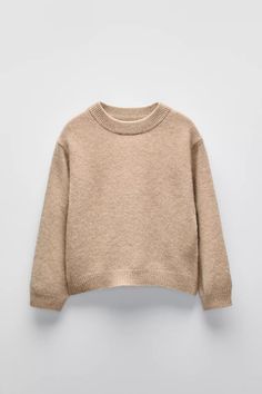 100% CASHMERE KNIT SWEATER - Light blue | ZARA United States Zara Fine Knit Sweater For Fall, Zara Crew Neck Sweater For Layering, Classic Zara Crew Neck Sweater, Zara Chic Soft Knit Sweater, Long Sleeve Cashmere Sweater With Soft Texture, Zara Classic Long Sleeve Sweater, Classic Zara Long Sleeve Sweater, Zara Fitted Knitted Sweater, Zara Knitted Cotton Sweater