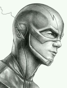 a pencil drawing of the flash from the tv series,'arrow man'by person