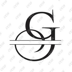 the letter g and c logo is shown in black on a white background with an arrow