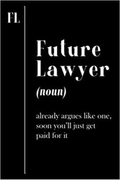 a black and white poster with the words future law