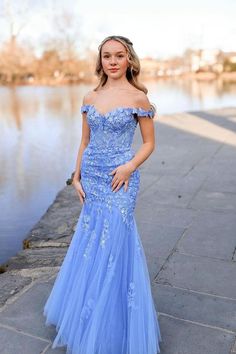 $179.00#KISSPROM#promdresses#promdress#promgowns#eveningdresses#partydresses#promdresseslong#promdressesforteens#promdresses2024#partygowns#homecomingdresses#dresses#longdresses#promdressessimple#cutedresses#weddingpartydresses#bridesmaiddresses#lavender#tulle#lace#appliques#mermaid#offtheshoulder Prom Dresses Lavender, Blue Lace Prom Dress, Pink Lace Shorts, Graduation Party Dresses, Prom Dresses With Pockets, Blue Homecoming Dresses, Blue Dress Formal, Lace Prom Dress, Prom Dresses For Sale