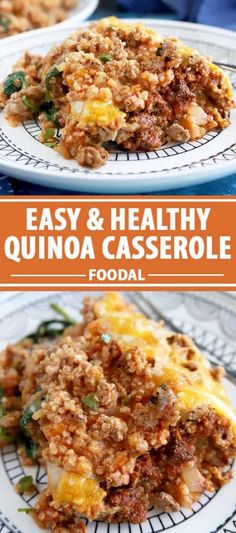 an easy and healthy quinoa casserole recipe that is ready to be eaten