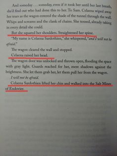 an open book with red text on it