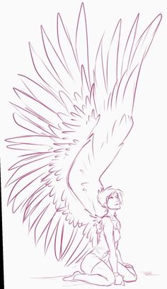 Different Wings Drawing, Translucent Wings Drawing, Sketches Of People Dancing, Winged Person Drawing Reference, Cosplay With Wings, One Person Poses Drawing Reference, Ych Wings, Wing Reference Drawing, Wing Poses Reference