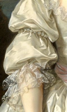 a painting of a woman in a white dress