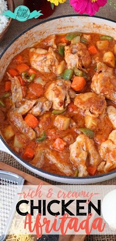 chicken arugula with carrots and celery in a pan