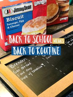 back to school menus are displayed on the counter