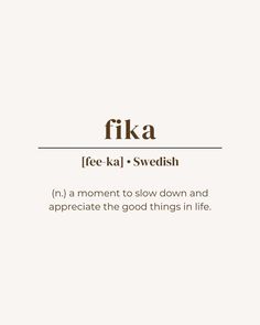 the words fika are written in different languages