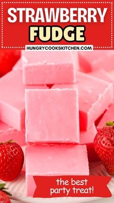 This two-ingredient strawberry fudge is a fun and simple treat that’s perfect for any occasion! A no-bake dessert that’s kid-approved and easy to whip up, it’s ideal for parties, fall gatherings, or a quick snack. Enjoy this delicious fudge recipe as an effortless sweet treat that everyone will love. Check out this party treat. Save this recipe now! Kid Friendly Desserts Easy, Strawberry Fudge Recipe, Valentines Day Dance, Fun Treats To Make, Fudge Balls, Strawberry Fudge, Leftover Strawberries, Savoury Finger Food, Kid Friendly Dessert