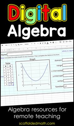 a book cover with the title digital algebra written in black and white text