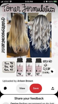 Ash Blonde All Over Color, Blonde Redken Shades Eq Formula, Shades Eq Blonde Toner Formulas, Toning Bleached Hair, Redken Formulas, Toner Formulas, Toner For Blonde Hair, Hair Color Placement, Hair Formulas