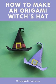 how to make an origami witch's hat