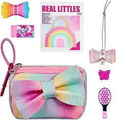 Unicorn Cafe, Bow Handbag, Rainbow Bow, Diy Handbag, Cute School Supplies, Bundle Pack, Miniature Gift