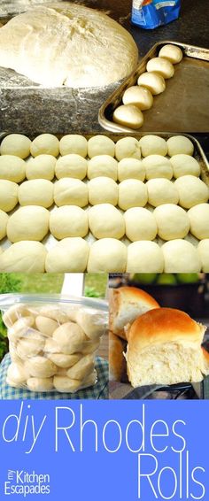 the process of making homemade round bread rolls