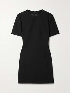 SAINT LAURENT Wool mini dress | NET-A-PORTER Saint Laurent Dress, Sheer Tights, Luxury Women Fashion, Knee Length Dresses, Minimal Fashion, Black Wool, Dresses For Women, Net A Porter, Mini Black Dress