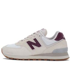 (WMNS) New Balance 574v2 'Moonbeam Burgundy' WL574RCF (SNKR/Cozy/Casual/Low Top/Women's/Wear-resistant/Gift Recommend) Maroon New Balance, Maroon Shoes, New Balance 574, Women's Wear, Gym Shoes, Low Top, New Balance, Women Wear, Womens Tops