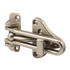 3-7/8 in. Hinged Bar Lock, High Security Door Guard, Diecast Zinc Construction, Satin Nickel Plated Finish - Super Arbor Door Reinforcement, Entry Door Hardware, Bar Door, Door Chains, Door Guard, Chain Lock, Security Locks, Door Makeover, Entry Door